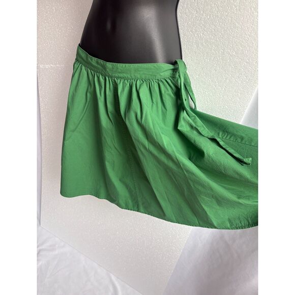 J Crew Green Skater Skirt Size XS Flowy Pockets Short Gathered Girly Summer - Picture 4 of 8